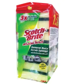 SCOTCH-BRITE Scrub Pad with Sponge 3x4" 12 pcs